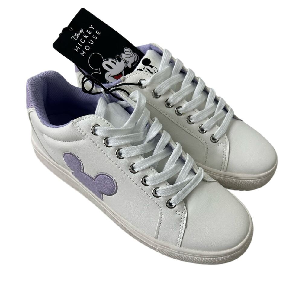 NWT Disney Women’s Court Sneakers in Purple and White